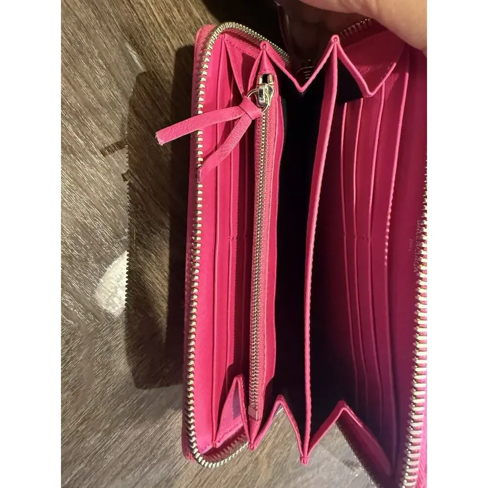 Pink Balenciaga Papier Long Wallet